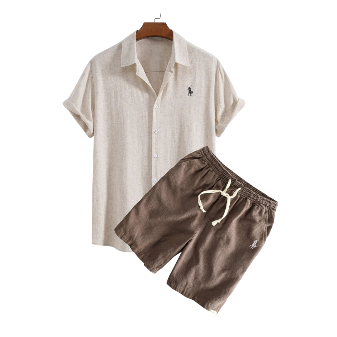 Rаlрh Lаurеn™ Luxury Linen Shirt and Shorts Ensemble