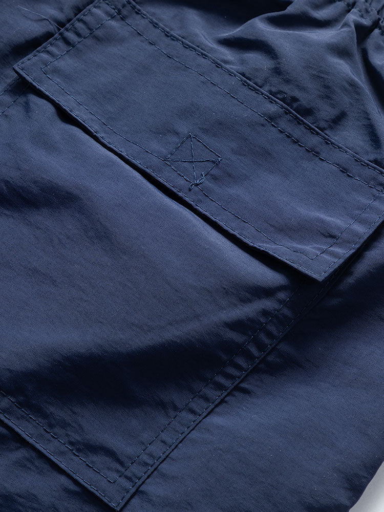 Classic Fit Cotton T-Shirt & Swim Shorts with Palm Tree Silhouette Print