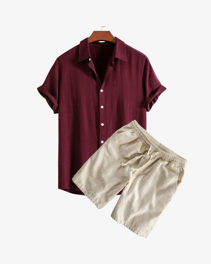 Luxury Linen Shirt and Shorts Ensemble