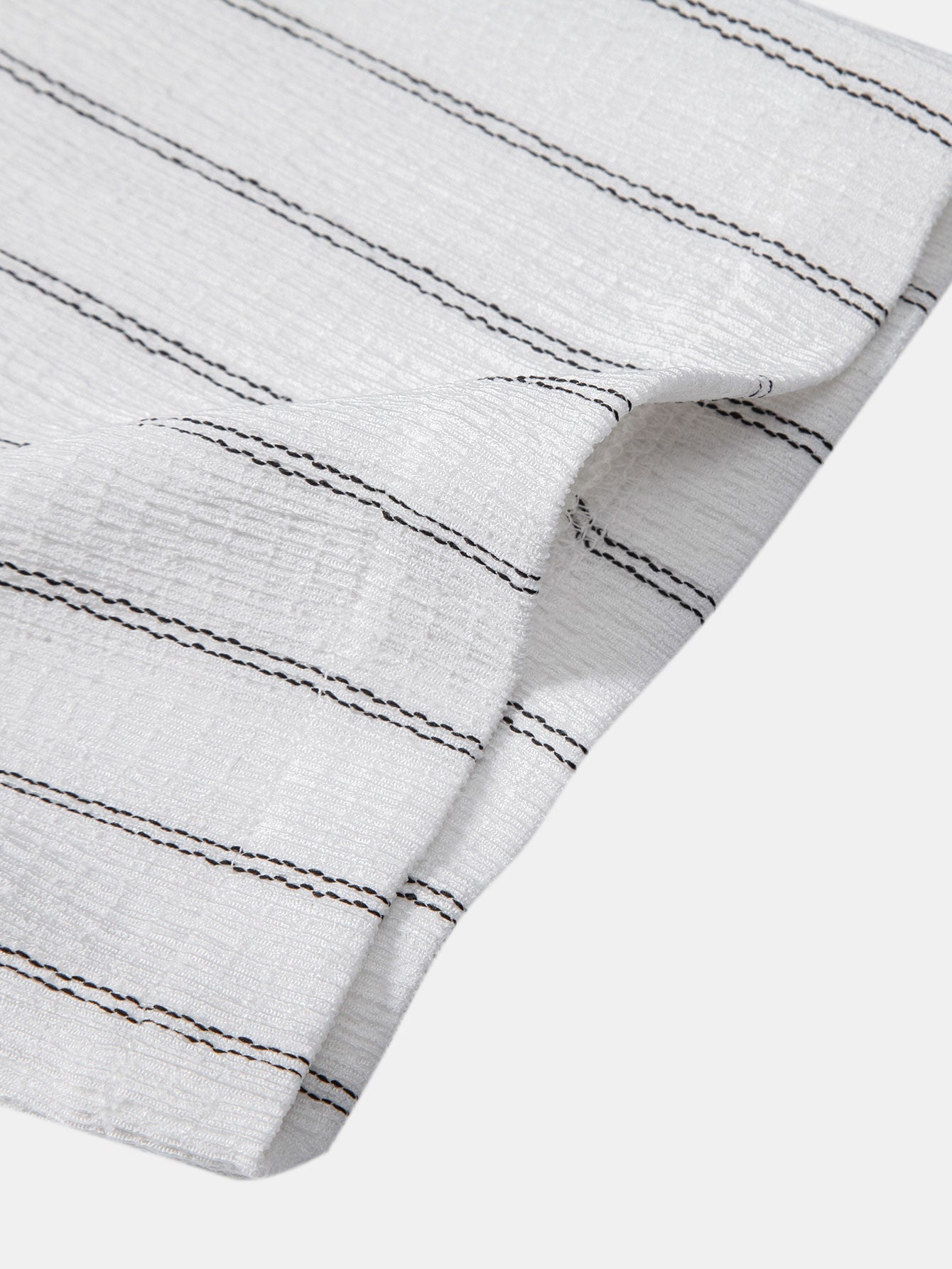 Striped Textured Button-Up Shirt