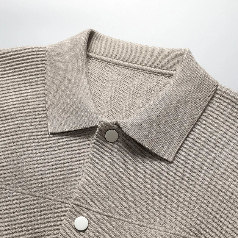 Giorgio Bello Gerippte Strickjacke