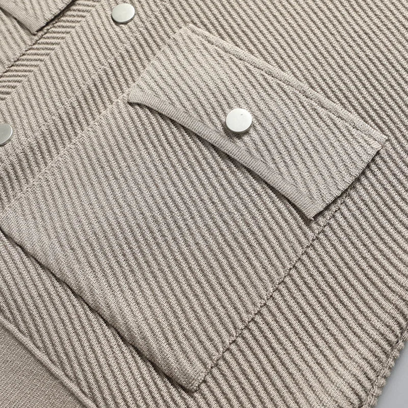 Giorgio Bello Gerippte Strickjacke