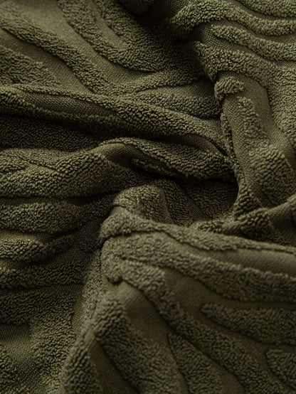 Cuban Shirt and Shorts Set with Animal Texture Terry