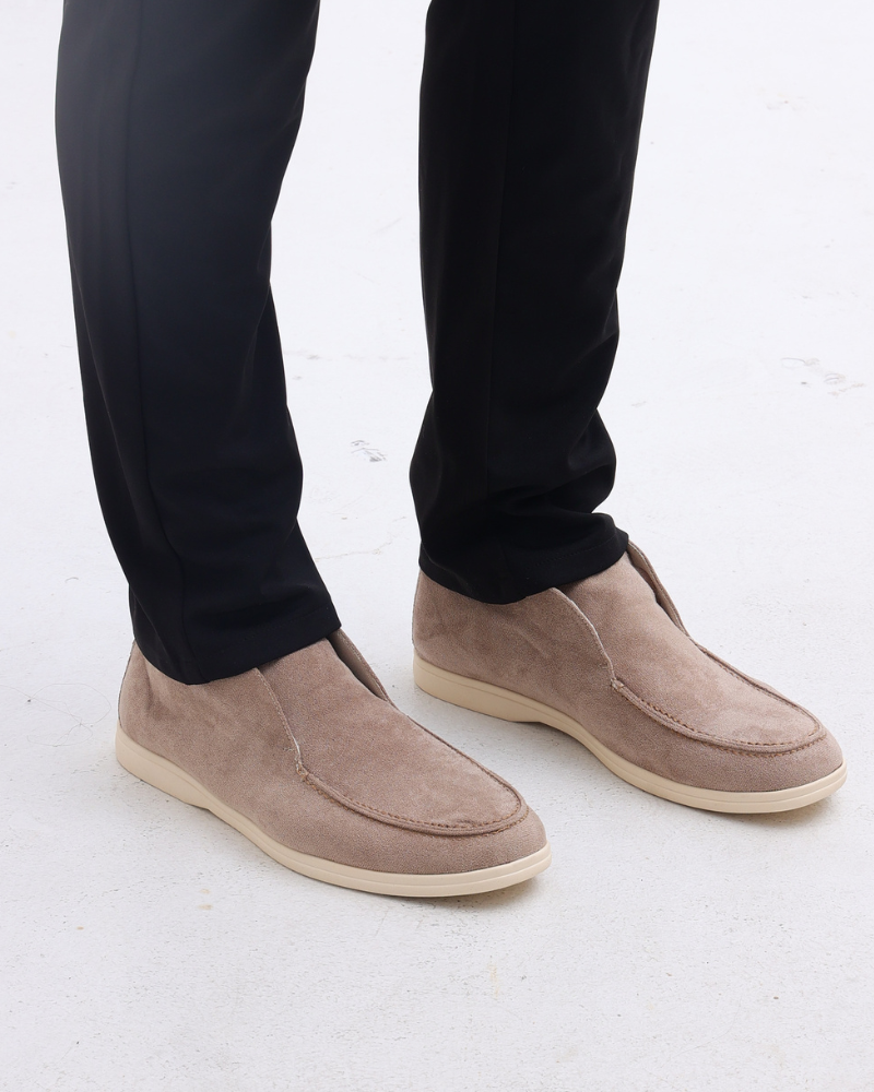 Suede High-Top Loafers