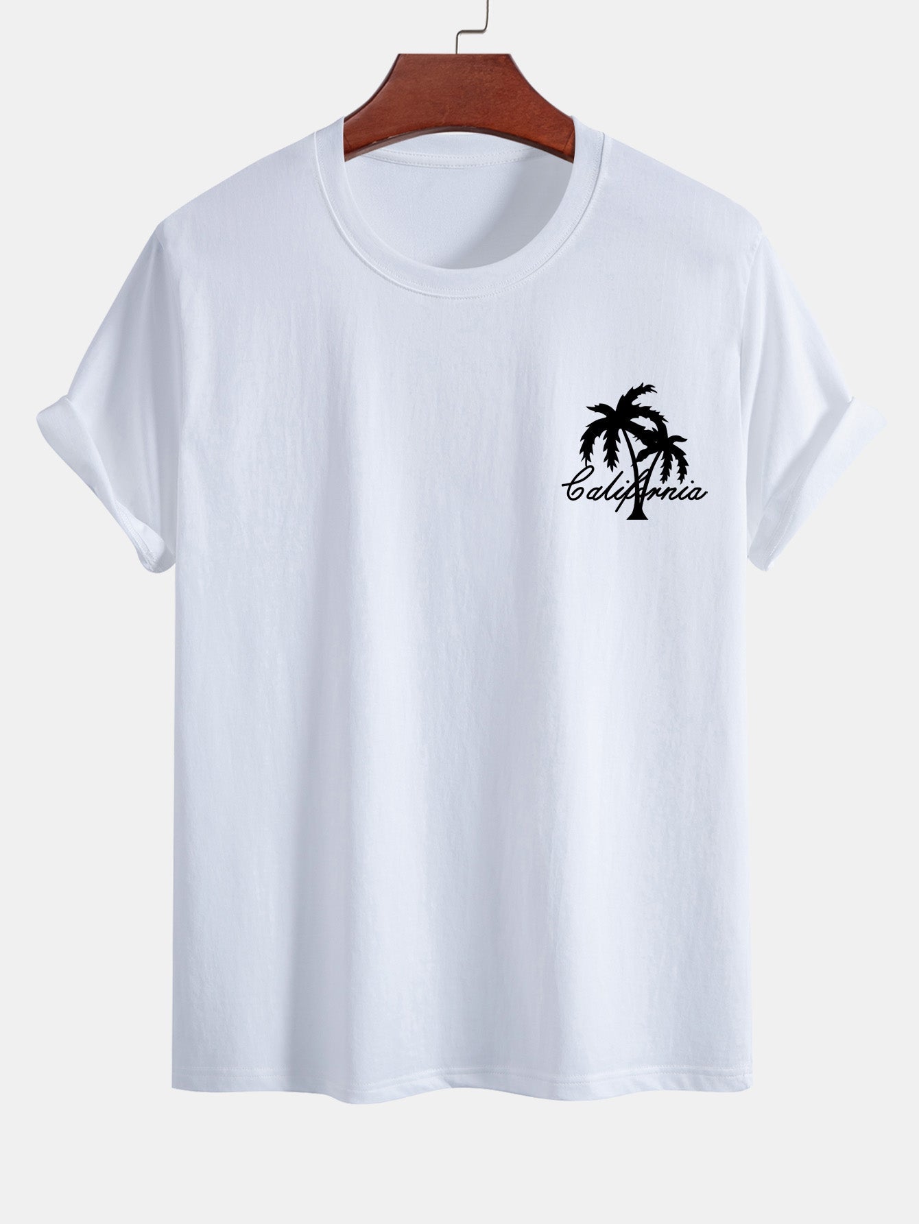 California Palm Tree Graphic Tee & Swim Shorts Set