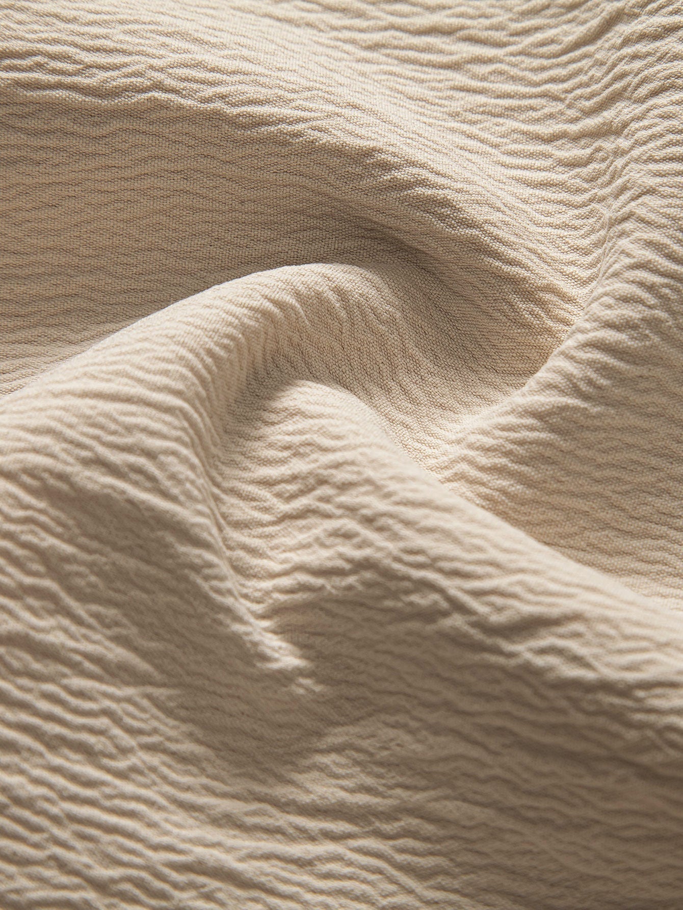 Linen-Rayon Blend Button-Up Shirt with Wrinkle-Textured Straight Leg Pants