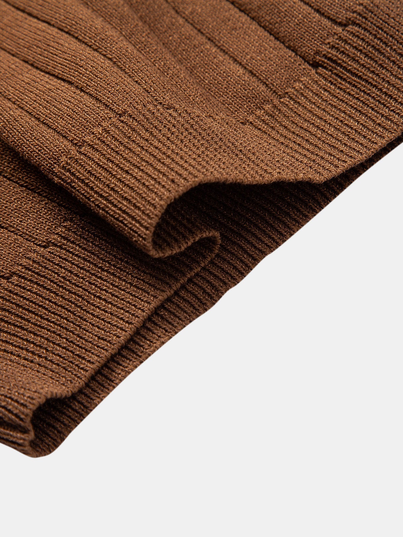 Striped V-Neck Knit Polo