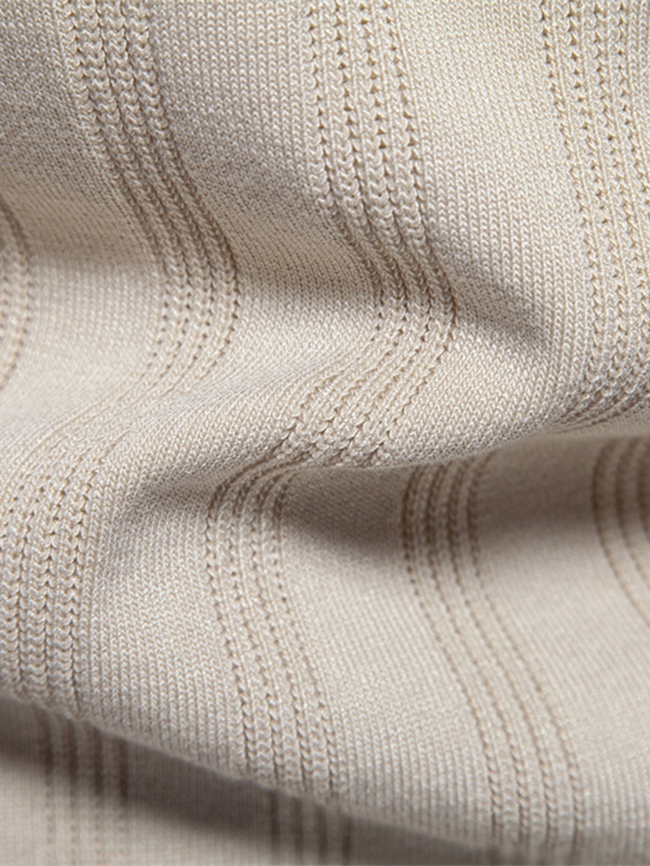 Striped Knit Polo Tee