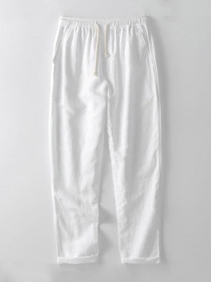 Classic Straight-Leg Linen Trousers