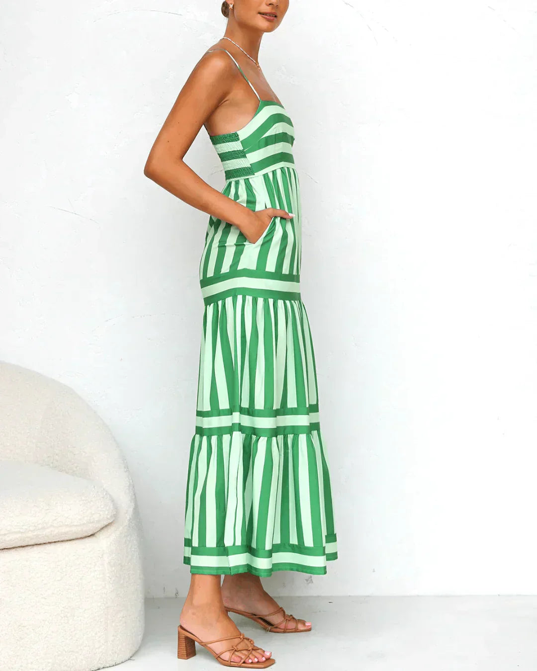 Olivia | Kleid mit Streifenmuster