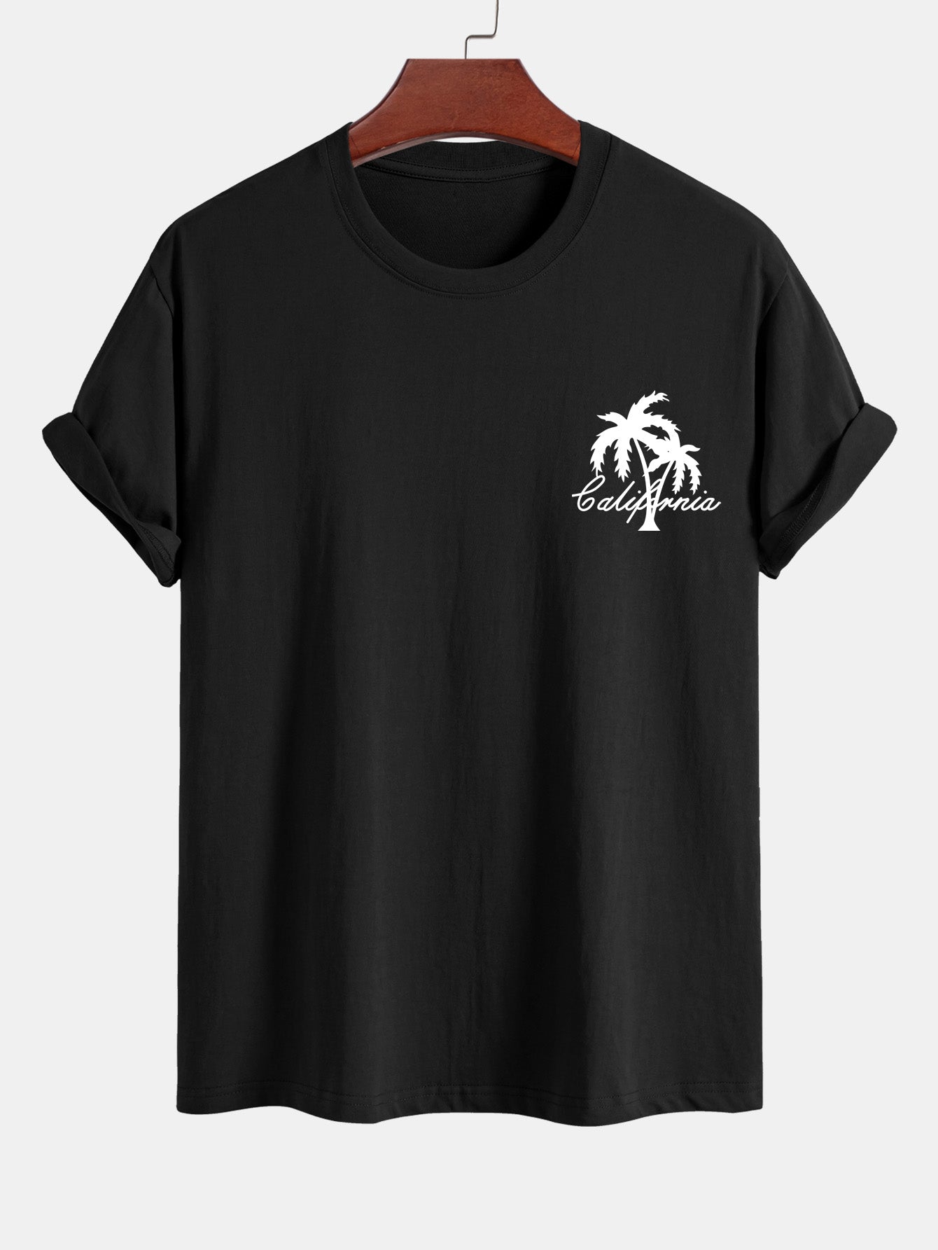 California Palm Tree Graphic Tee & Swim Shorts Set