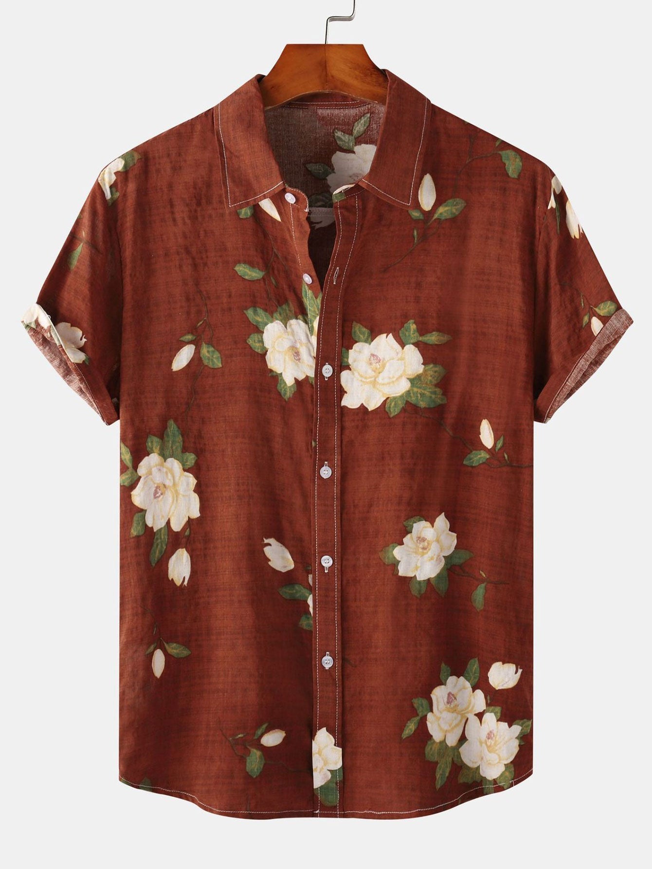 Floral Patterned Button-Up Shirt