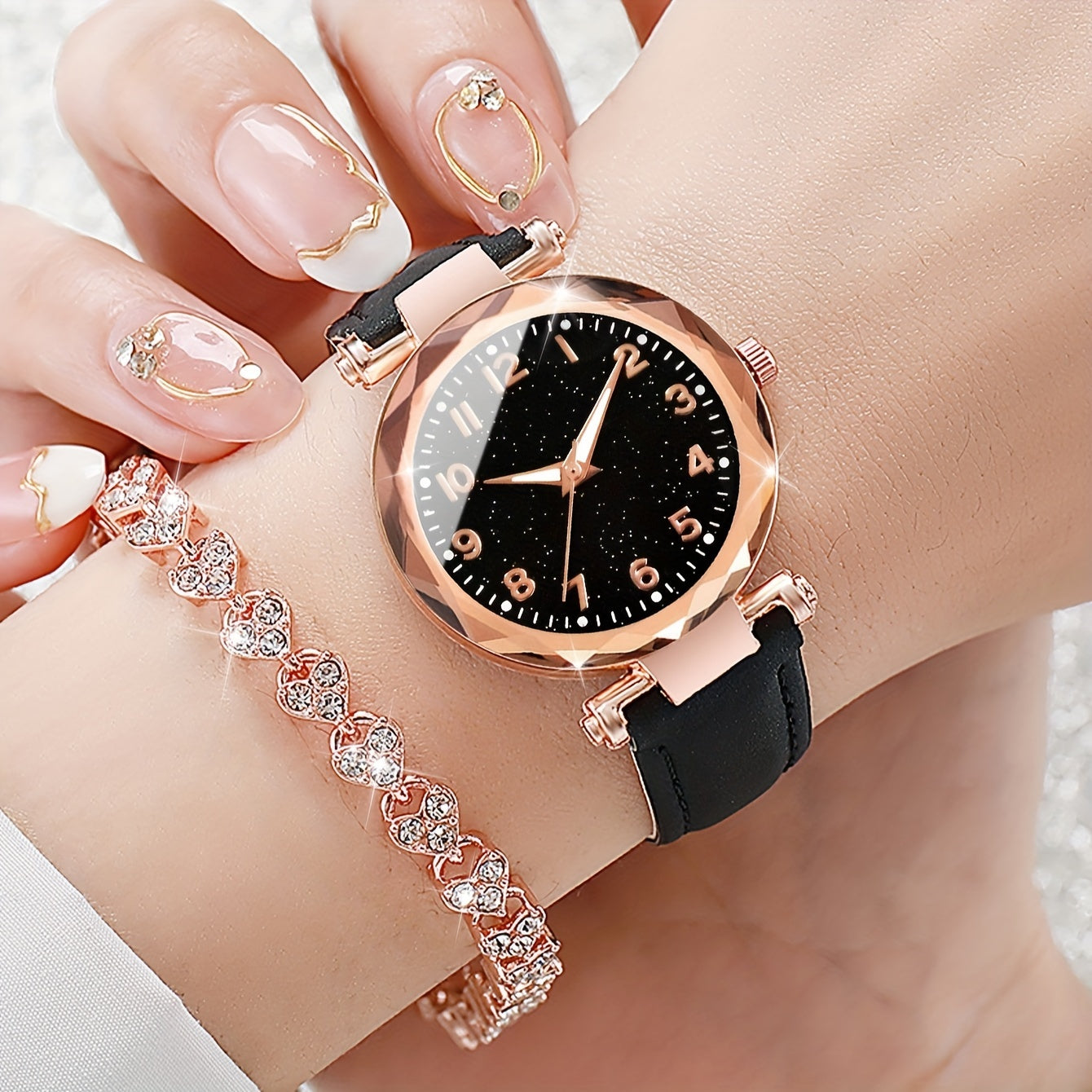 Aurora Luxe™ Marbeli – Signature-Uhren- und Armbandset