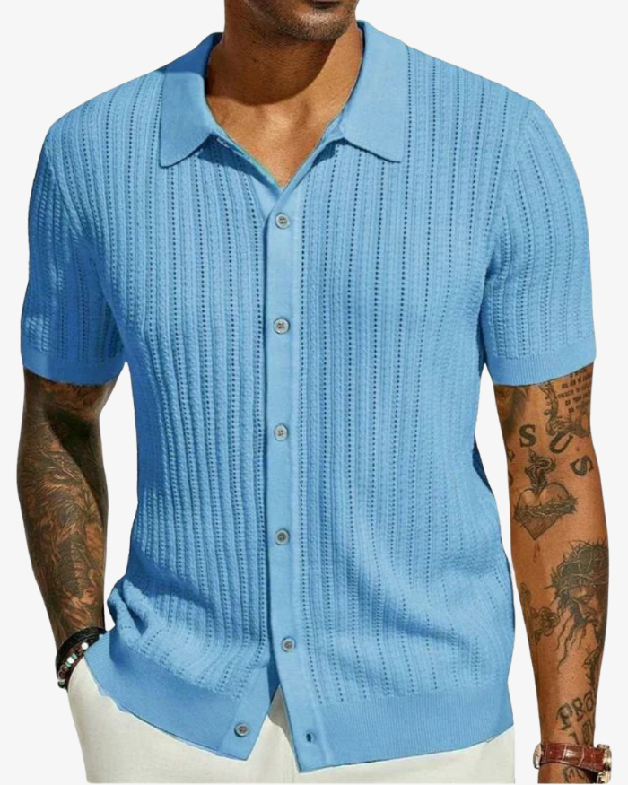 Elegant Knit Polo Shirt