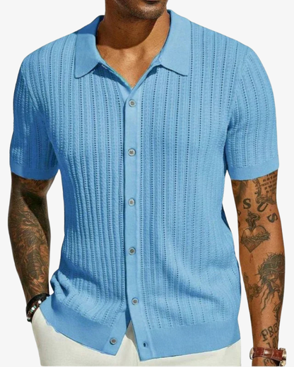 Elegant Knit Polo Shirt