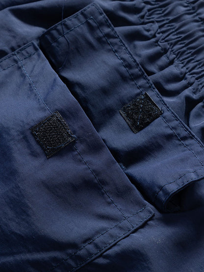 Classic Fit Cotton T-Shirt & Swim Shorts with Palm Tree Silhouette Print