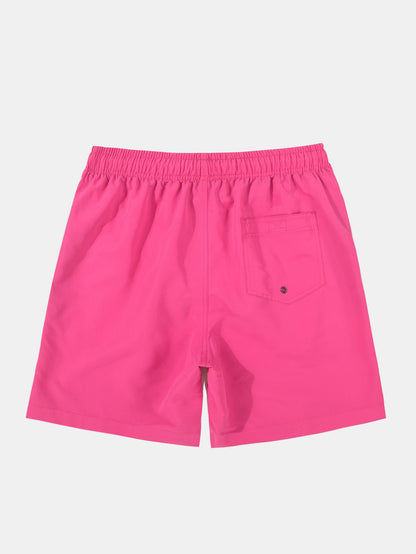 Classic Fit Cotton T-Shirt and Swim Shorts Set with Los Angeles Palm Tree Print