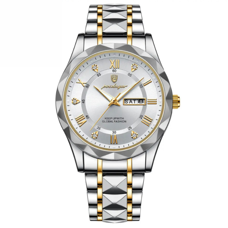 Reloj POEDAGAR de acero luminoso de 40 mm - Resistente al agua | Acero transferido 