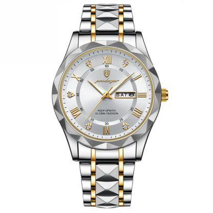Reloj POEDAGAR de acero luminoso de 40 mm - Resistente al agua | Acero transferido 