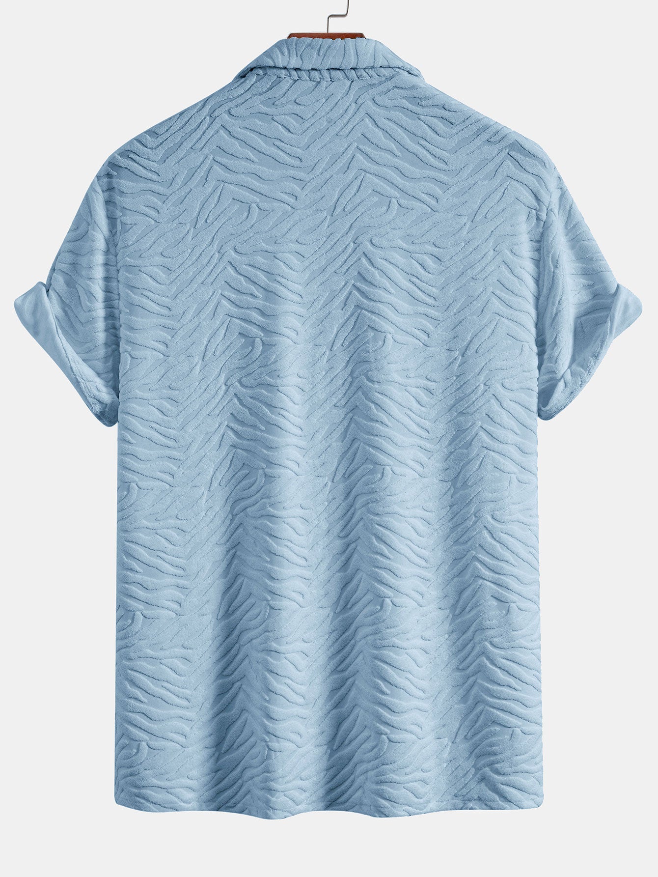 Cuban Shirt and Shorts Set with Animal Texture Terry