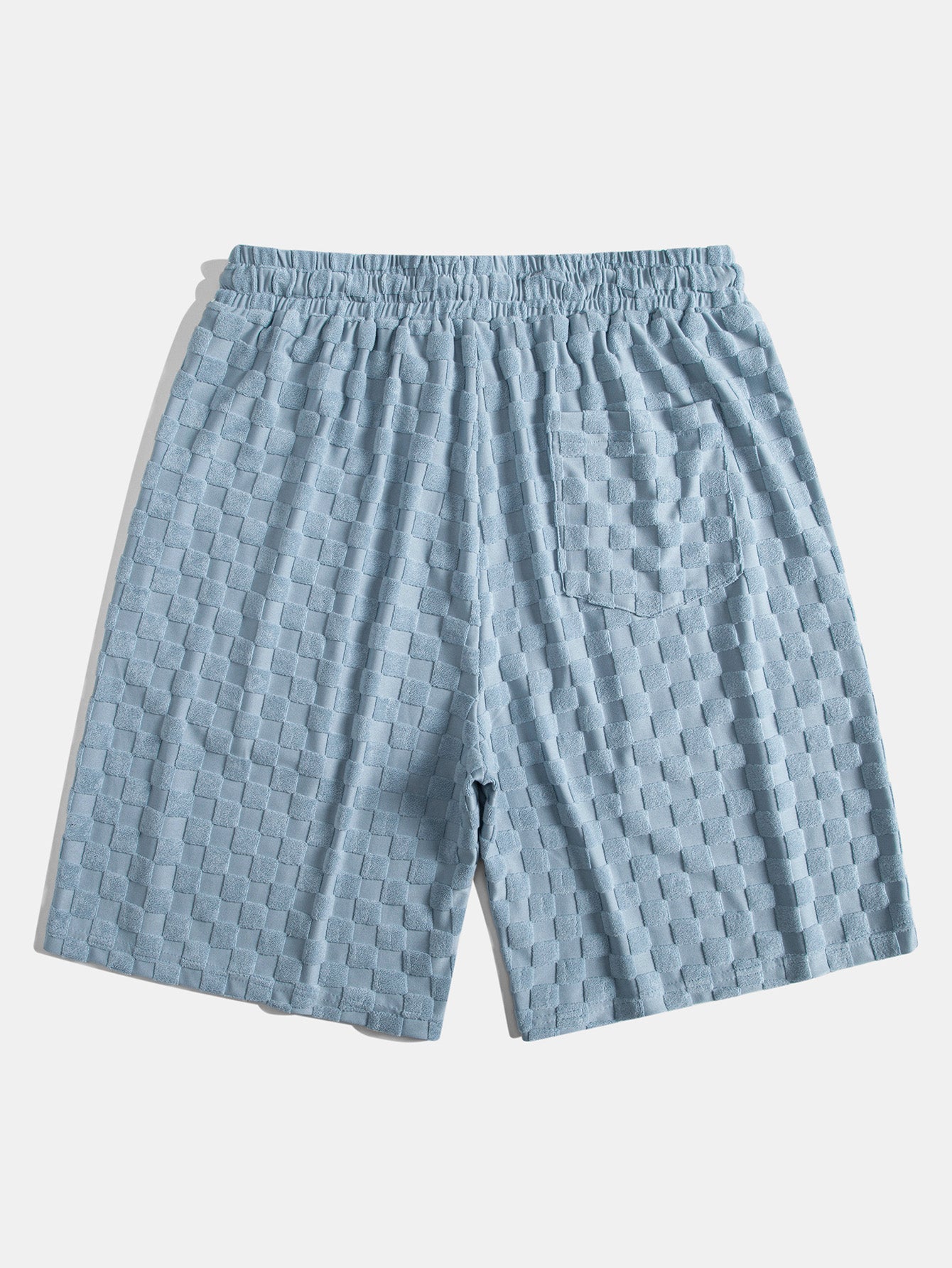 Checkerboard Terry Cloth Shirt and Shorts Set