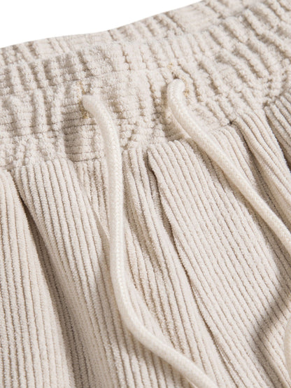 Drawstring Corduroy Shorts