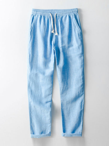 Classic Straight-Leg Linen Trousers