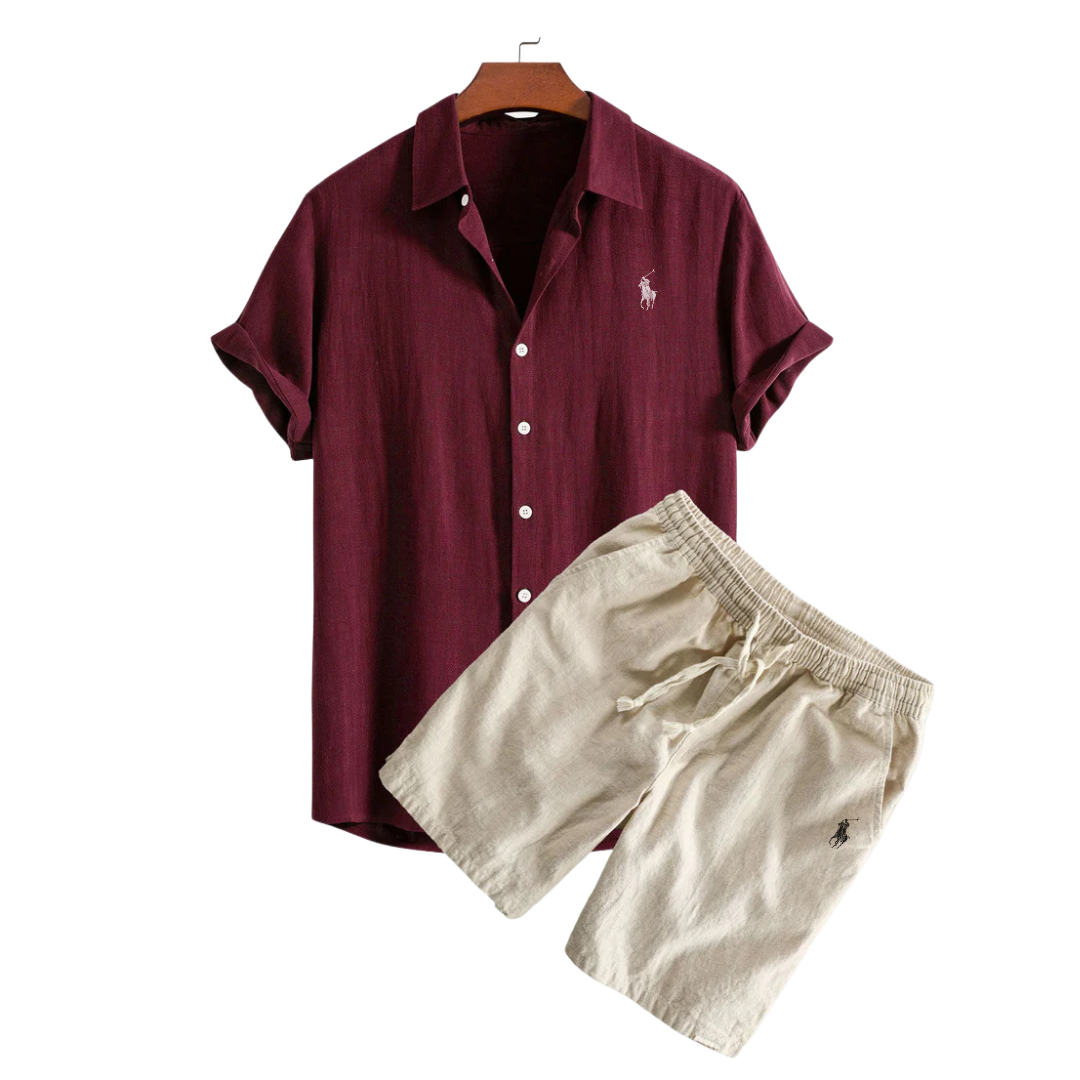 Rаlрh Lаurеn™ Luxury Linen Shirt and Shorts Ensemble