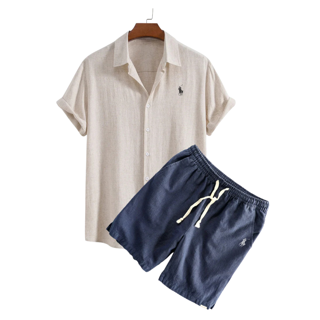 Rаlрh Lаurеn™ Luxury Linen Shirt and Shorts Ensemble