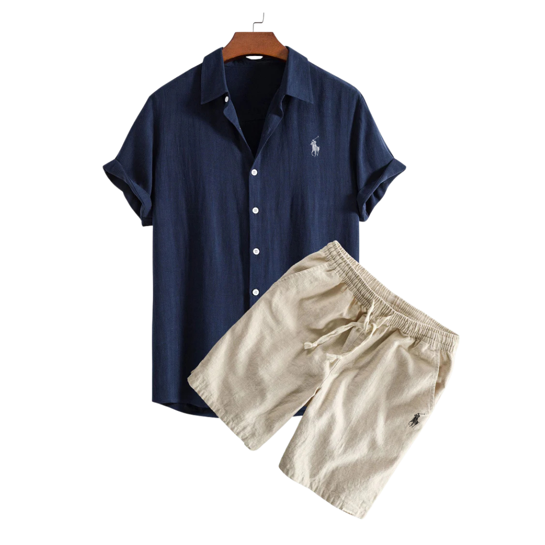 Rаlрh Lаurеn™ Luxury Linen Shirt and Shorts Ensemble