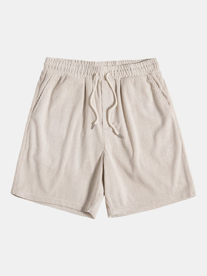 Drawstring Corduroy Shorts