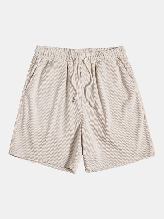Drawstring Corduroy Shorts