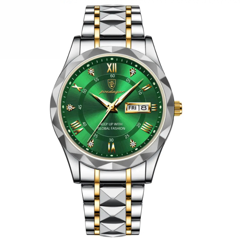 Reloj POEDAGAR de acero luminoso de 40 mm - Resistente al agua | Acero transferido 