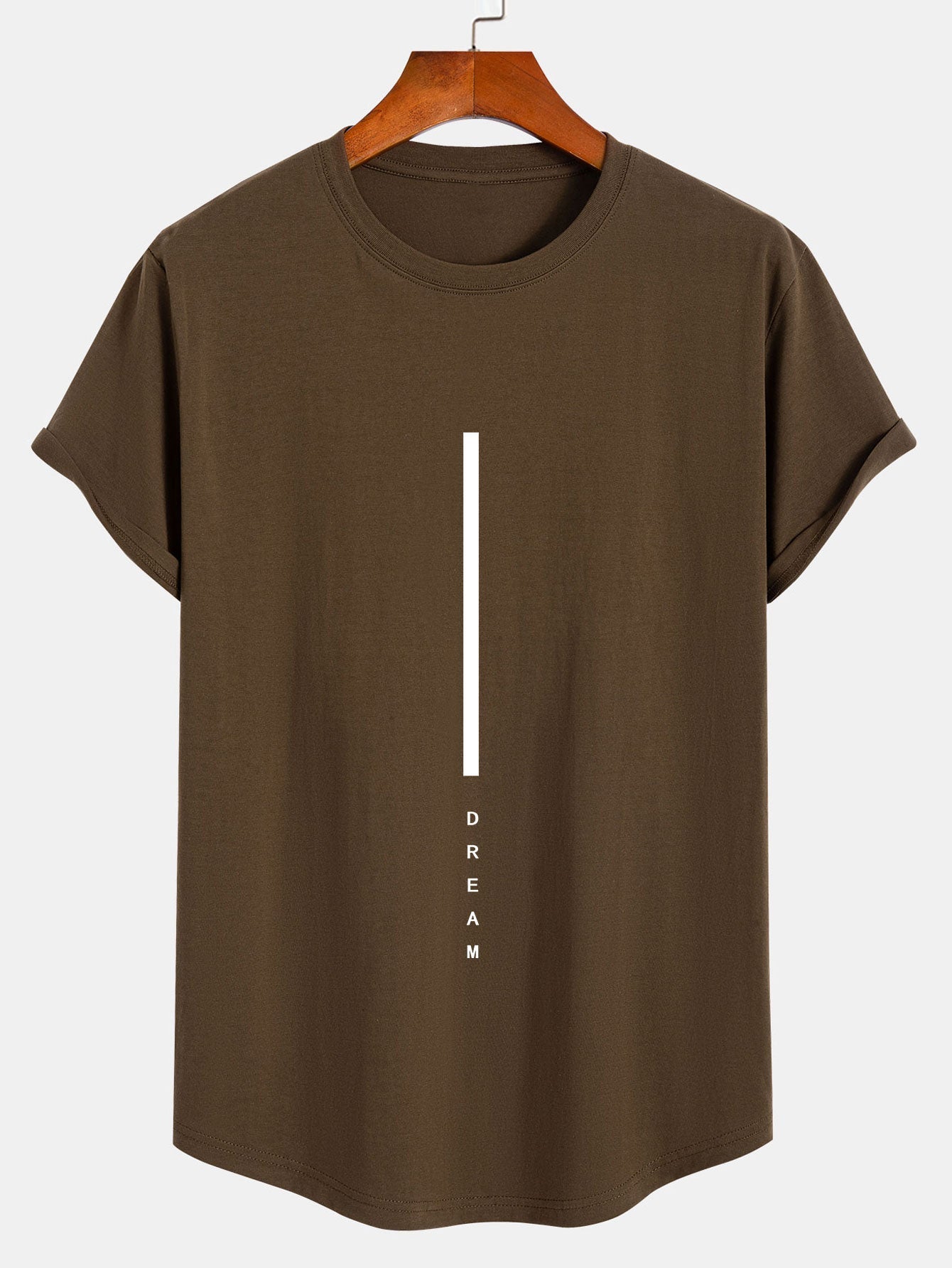 Dreamy Striped Cotton Arc Hem Tee