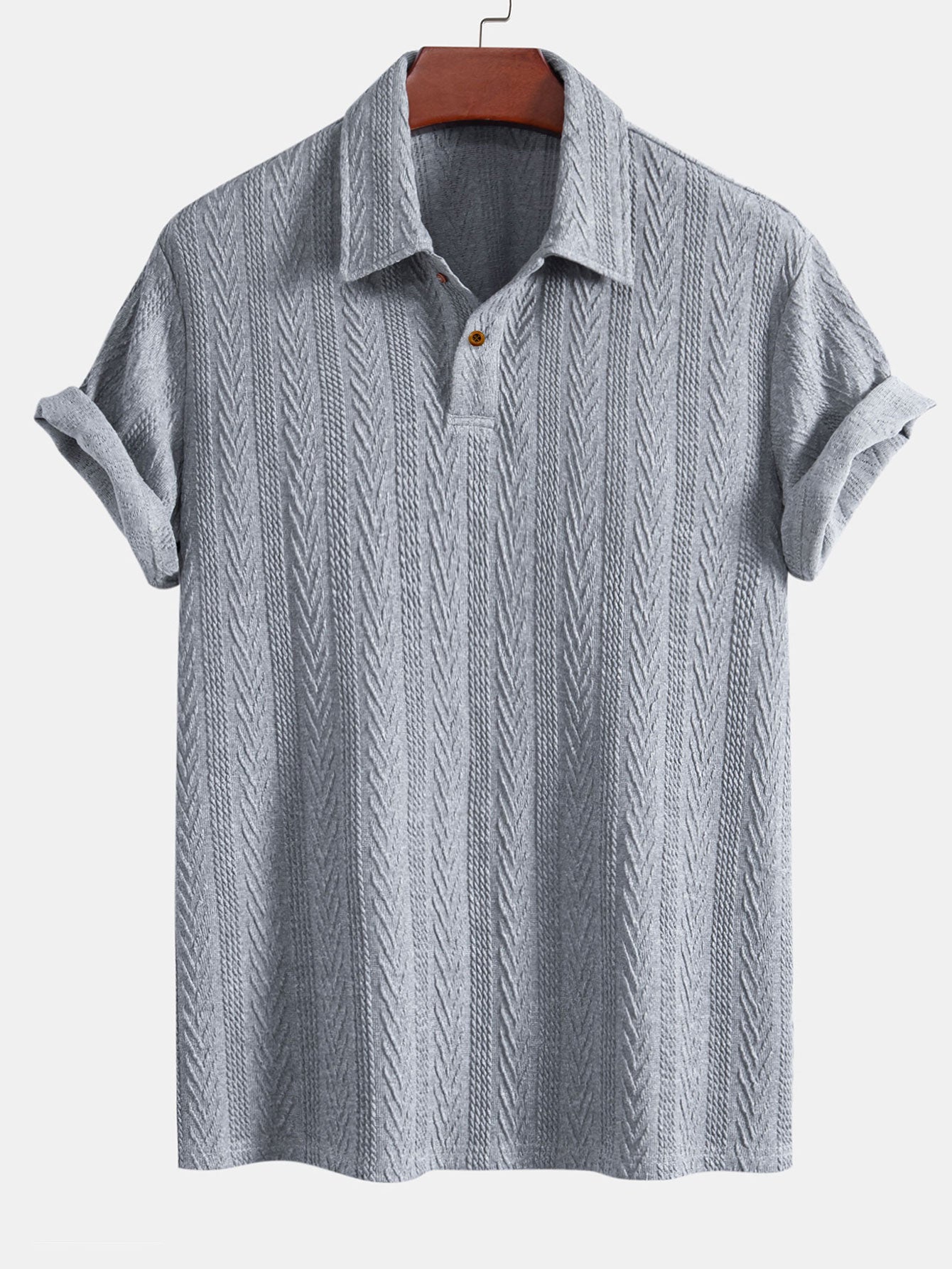 Jacquard Short Sleeve Polo Shirt