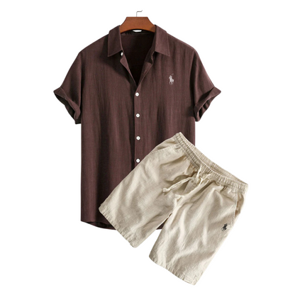 Rаlрh Lаurеn™ Luxury Linen Shirt and Shorts Ensemble