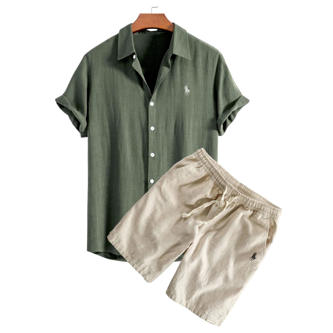 Rаlрh Lаurеn™ Luxury Linen Shirt and Shorts Ensemble