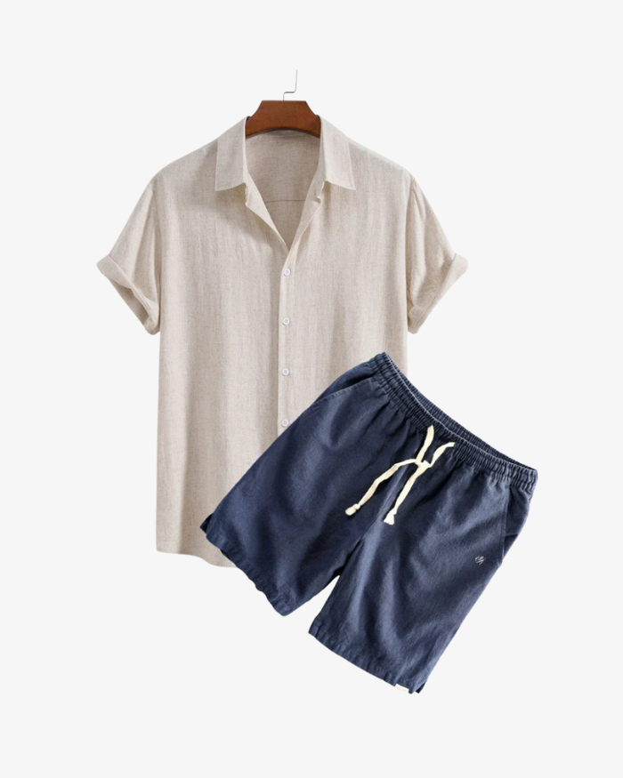 Luxury Linen Shirt and Shorts Ensemble