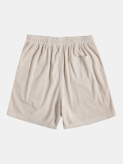 Drawstring Corduroy Shorts