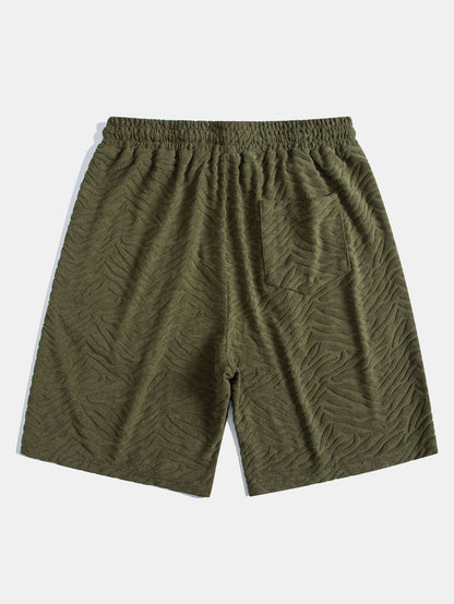 Cuban Shirt and Shorts Set with Animal Texture Terry