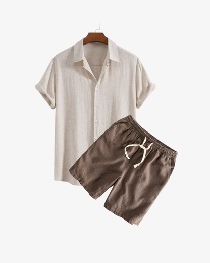 Luxury Linen Shirt and Shorts Ensemble