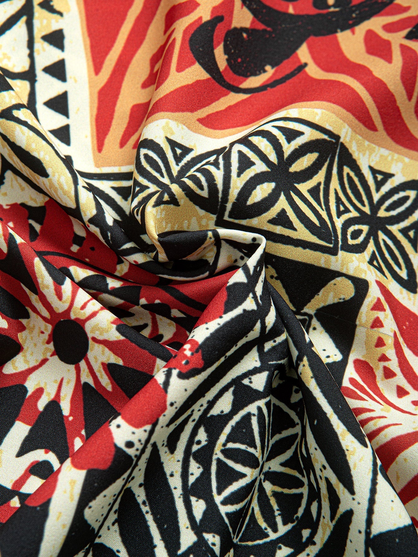 Button-Up Shirt & Swim Shorts Set with Palm Tree Turtle Ethnic Geometry Print