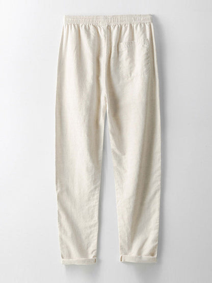 Classic Straight-Leg Linen Trousers