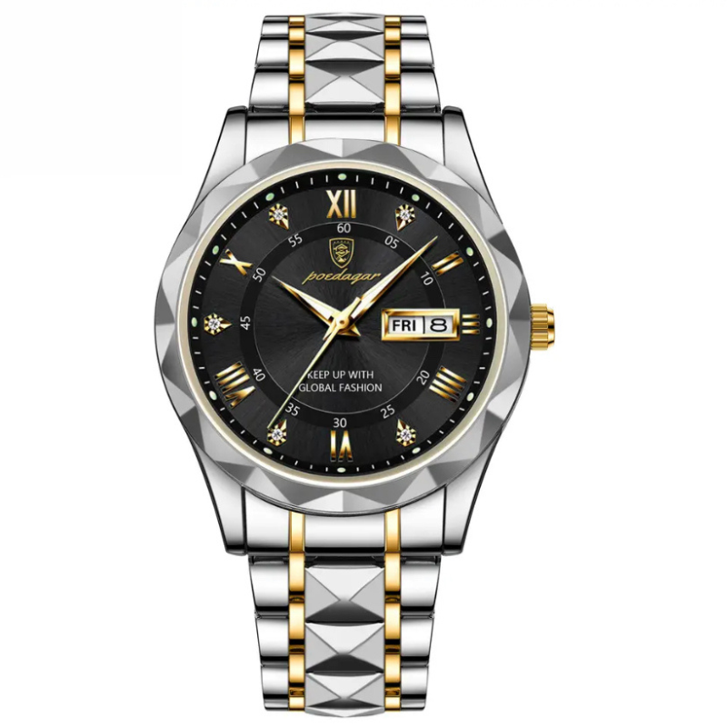 Reloj POEDAGAR de acero luminoso de 40 mm - Resistente al agua | Acero transferido 