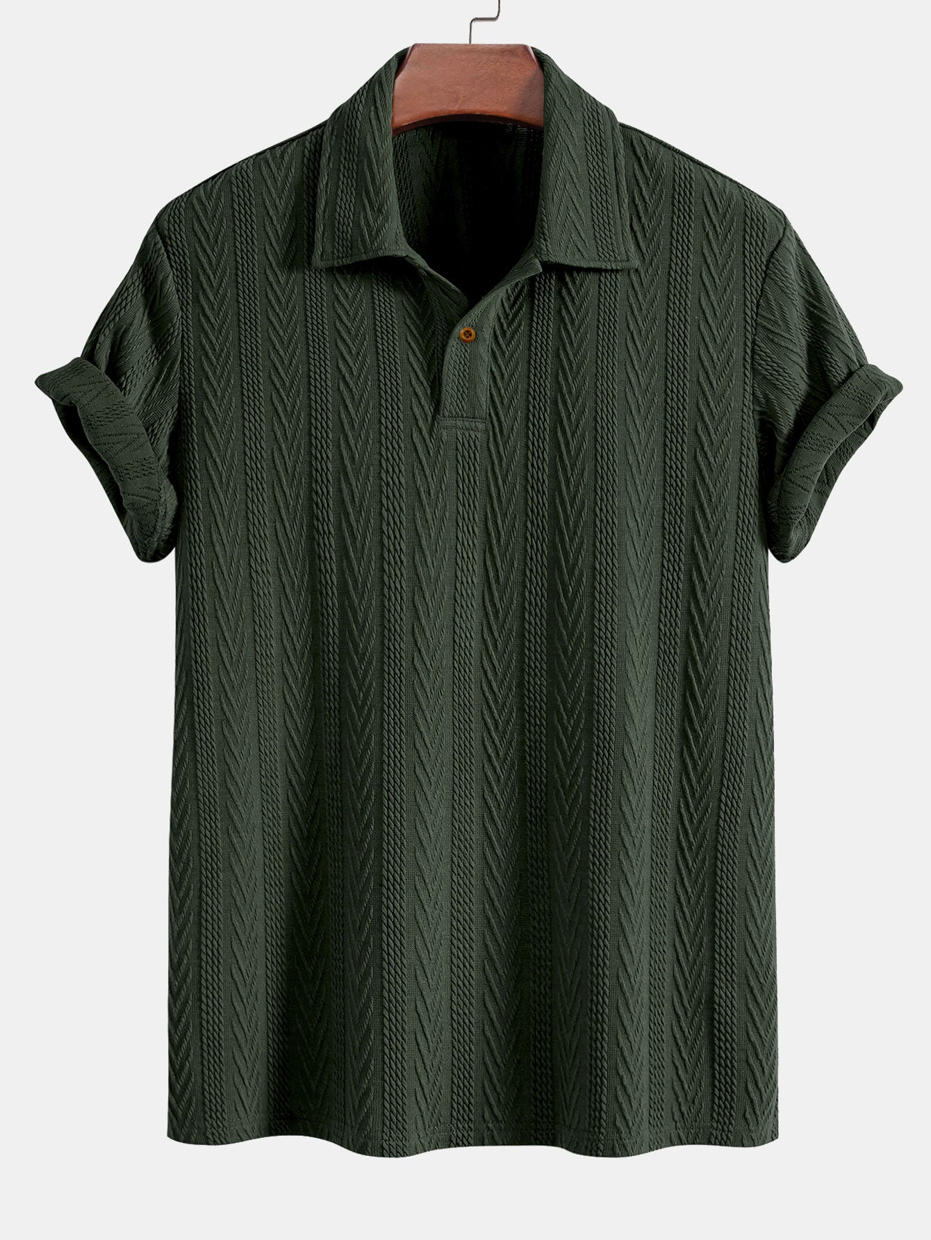 Jacquard Short Sleeve Polo Shirt
