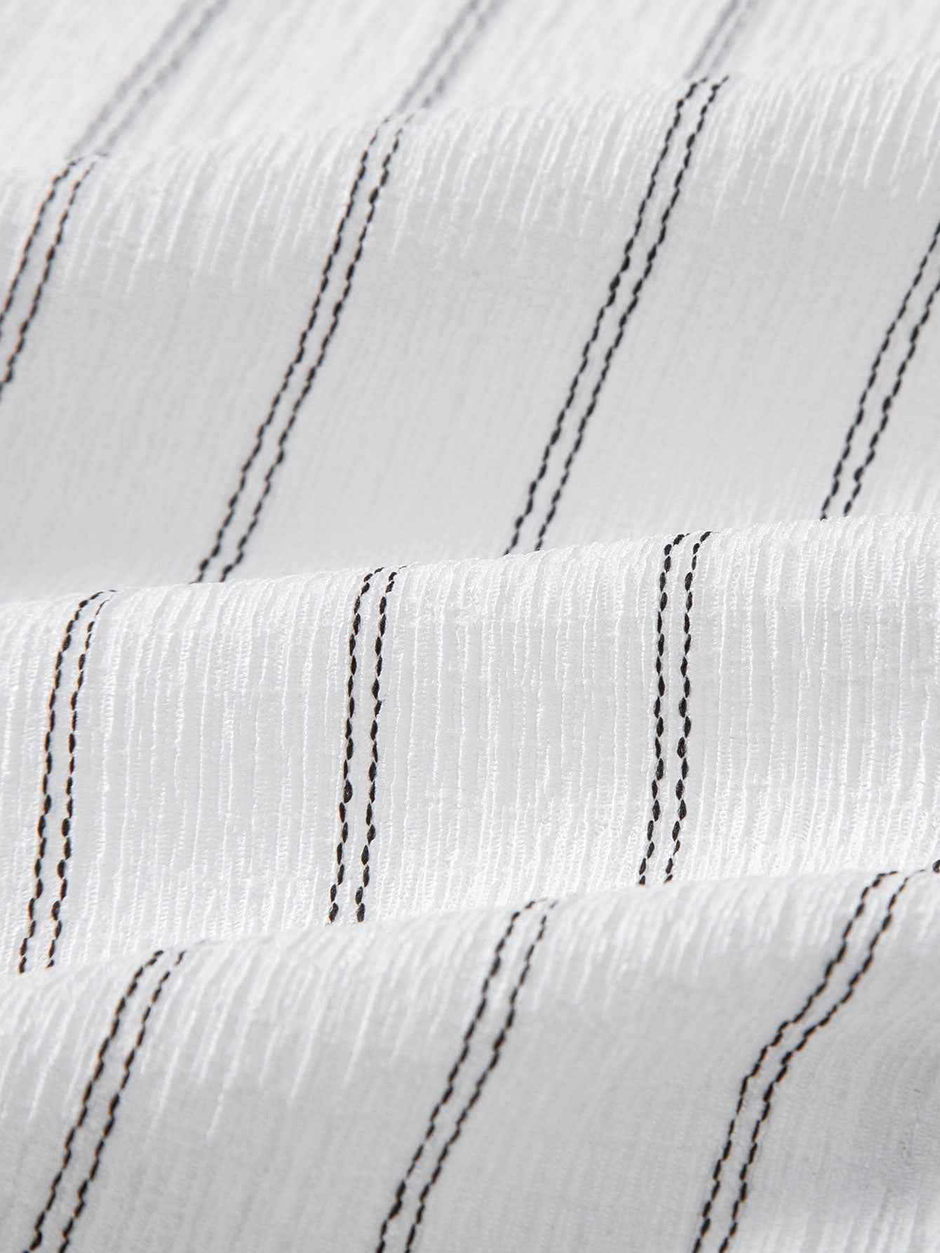 Striped Textured Button-Up Shirt