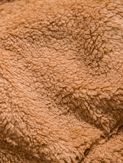 Teddy Hoodie with Bear Embroidery Patch