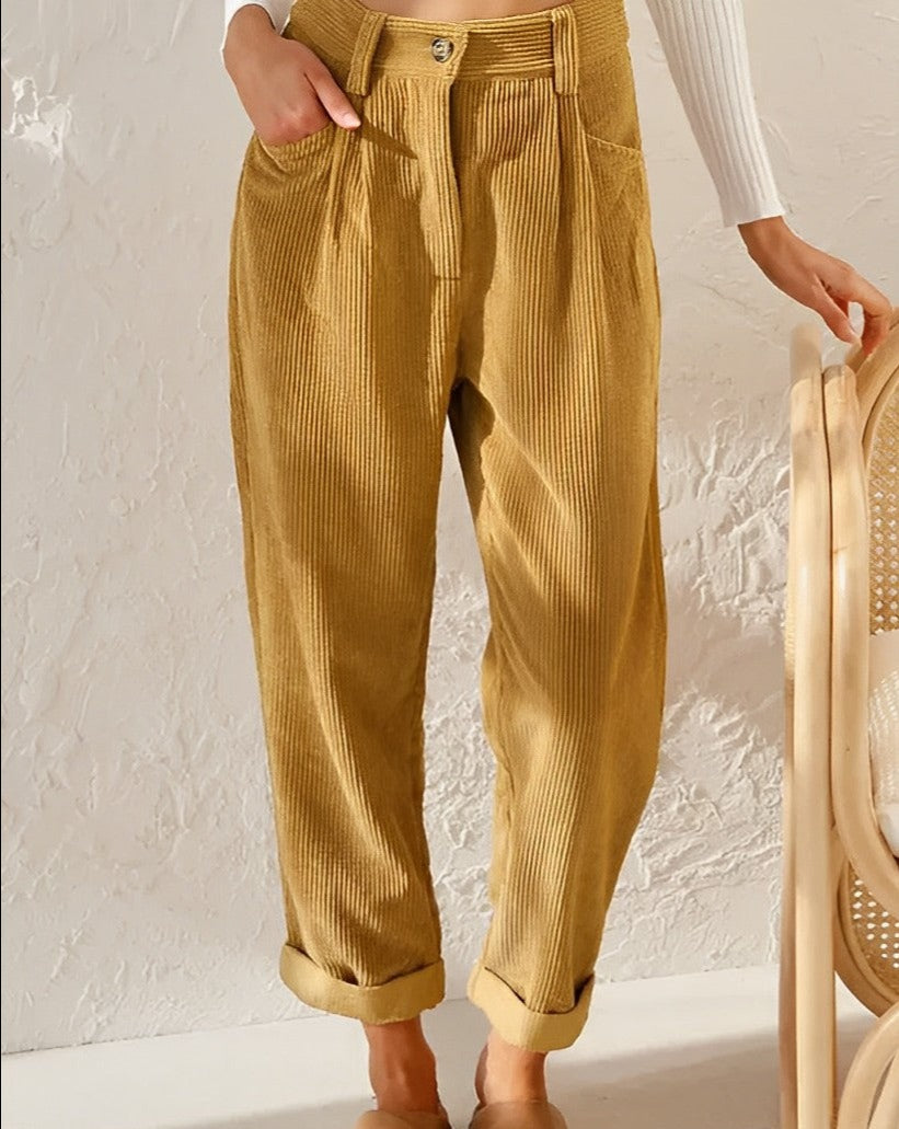 Clara™ | Pantalones de pana retro de cintura alta