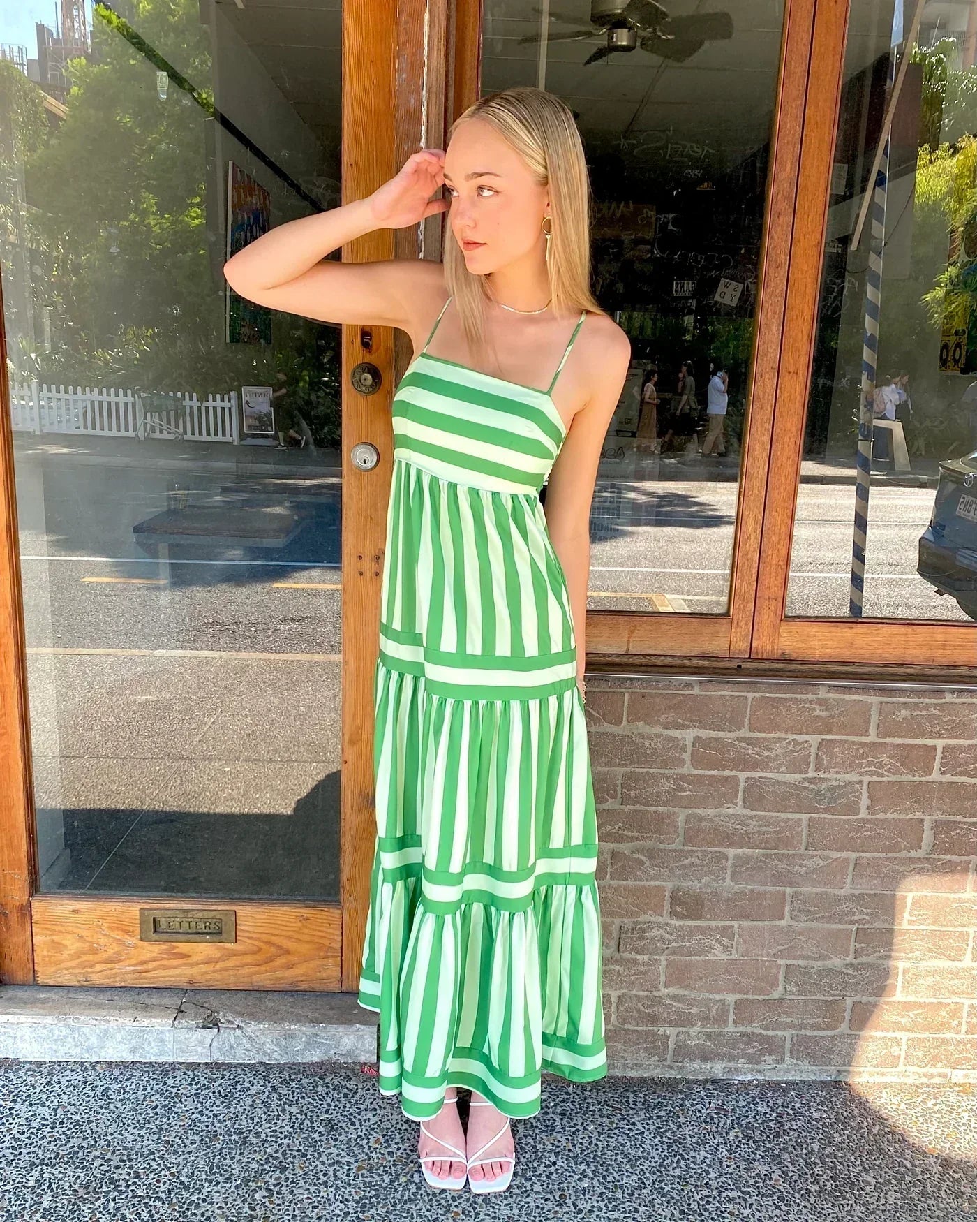 Olivia | Kleid mit Streifenmuster