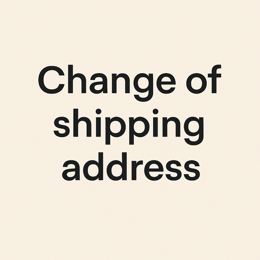Change of shipping address